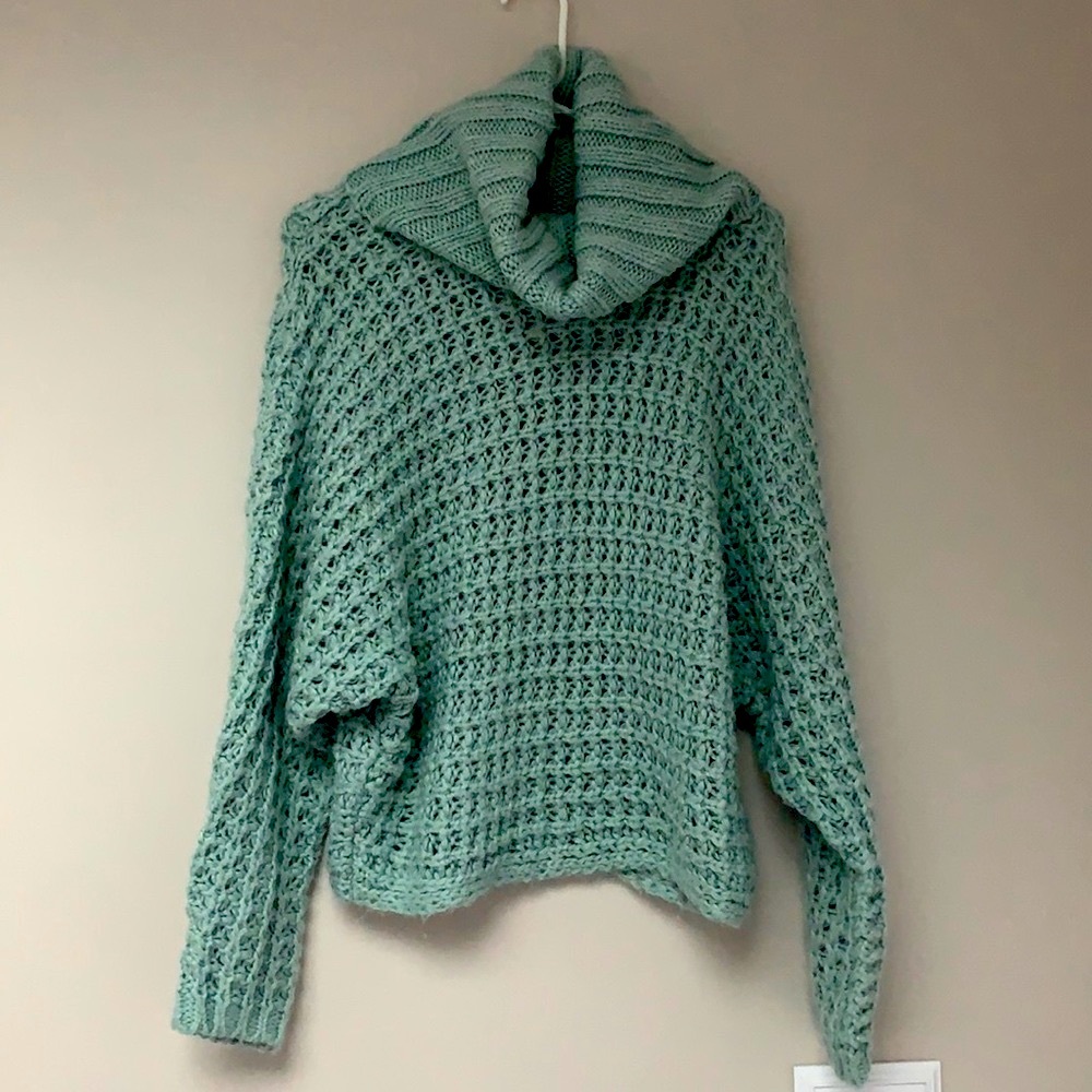 Express Waffle Knit Turtleneck Sweater